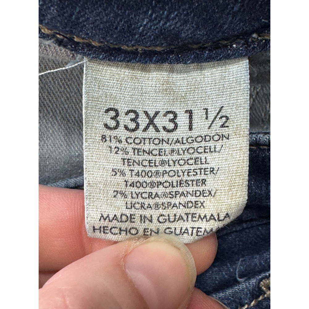 BKE Womens Payton Straight ABK1639 Stretch Blue Denim Jeans 33R Meas: 35x30 - Picture 5 of 7